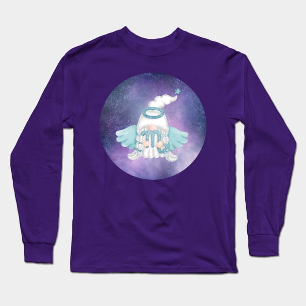 Angel Astro Gnomes Scorpio Long Sleeve T-Shirt by PurpleSpiritZone